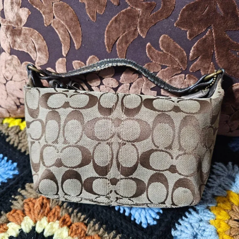 2007 Vintage y2k Coach Demi Shoulder Bag with metallic snakeskin Purse - Picture 4 of 11